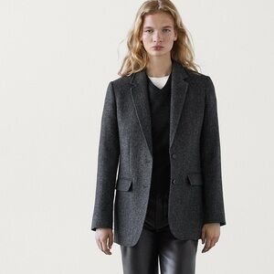 Tribal  | vintage herringbone wool blazer | size 16